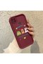 Xiaomi Poco C31 Compatible Christmas Festival Pattern Burgundy Silicone Anti-Fall Case - 3