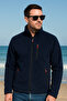 Unisex Navy Blue Polar Jacket with Zipper – Suitable for Cold Weather, Comfortable and Stylish Design - 6