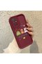 Xiaomi Redmi 10 Compatible Christmas Festival Pattern Burgundy Silicone Anti-Fall Case - 3