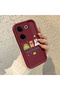 Tecno Camon 20 Compatible Christmas Festival Pattern Burgundy Silicone Anti-Fall Case - 3