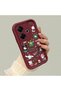 Xiaomi Poco M6 4g Compatible Christmas Festival Pattern Burgundy Silicone Anti-Fall Case - 3