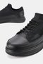 Men's Black Genuine Natural Leather Orthopedic Sole Comfort Lace-Up Shoes - 5
