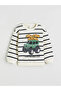 Lcw Kids Beige Printed Boys' Sweatshirt and Pants Set 2-Piece - 2