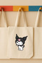 Kawaii Style Cute Black Eared Character Printed Tote Bag - 2