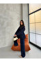 Waist Tie-Detail Denim Set with Oversized Jacket and Pants - 3