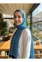 Levidor Navy Blue Three-Dimensional Pattern Angel Shawl