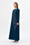 Lily Stone Embroidered Evening Dress - Petrol - 4