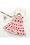 Baby Girls’ Strawberry Print Summer Dress |Cotton | 18‑24 Months | White & Red | Lightweight - 4