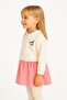 Girl's Trendy Design Collared Premium Sweatshirt Dress