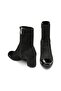 Stretch Boots Z611 Black Patent Leather Black Suede C3595 - 5