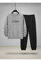Unisex Children's Crew Neck Sweatshirt - Tracksuit Set Dream Printed 3 Thread Raised
