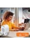 Electric Heater 1200W Portable Ceramic Fan Heater, Thermostat, 2 Modes, White - 2