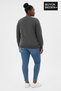 Women's Large Size Unified Collective Printed Crew Neck Slim Sweatshirt Spr26Bswk956-10 - 3
