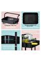 Multipurpose 3-Tier Storage Trolley Cart With Shelf and Wheels Black 85x27cm - 4