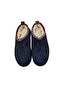 Women's Thick Sole Black Slippers with Furry Inside