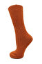 Woolen Curled Model Thick Winter Women's Orange Color Socks - 2