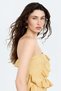 Ruffle Detailed Side Zipper Strapless Top - 2