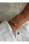 Xuping Special Series Evil Eye Beaded Three Ball Zircon Stone Gold Bracelet - 2