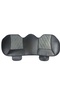 Ergonomic, Orthopedic, Faux Leather, Suede, Quilted Lacasa Car Seat Cover-Cushion (Set of 3) Black-Grey - 4