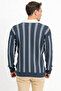 Polo Neck Striped Men's Knitwear Sweater - 3