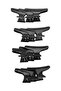 12-Piece Butterfly Clip Set Black 10cm - 3