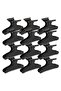 12-Piece Butterfly Clip Set Black 10cm