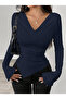 Long Sleeve Blouse with Interchangeable Shoulder Detail