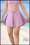Women's Sports Shorts with Pockets, Boxer Elastic Laces, Side Slits, Diving Fabric, Lilac Color - 2