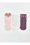 Lcw Baby Pink Printed Baby Girl Socks 3-Pack