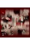 Patterned Rayon Scarf - Burgundy - 2