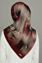 Patterned Rayon Scarf - Burgundy - 8