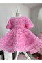 Pink Rose Tail Girls' Evening Dress - 6