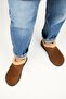 Cora Women's Genuine Leather Mini Tan Boots with Fur Detail - 8