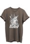 Deer and Hunting Dog Illustration Printed 100% Cotton Regular Fit Crew Neck Unisex T-Shirt
