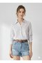 Women's Model Comfortable Cut Buttoned Long Sleeve Shirt