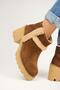 Zoe Women's Genuine Leather Fur Detailed Tan Boots - 5