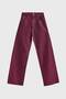 Women's Burgundy T3-20w5-98 Straight Fit High-Rise Front and Back Shiny Stone Special Design Denim Jeans - 2