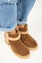 Zoe Women's Genuine Leather Fur Detailed Tan Boots - 2