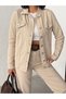 Stone Full Button Closure Linen Jacket