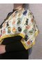 Colorful Cat Modeled 70*70 Non-Wrinkle Satin Stylish Women's Scarf - 4