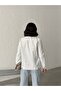 White Full Button Closure Linen Jacket - 7