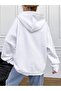 Women's White Ball Change 3 Thread O Oversized K Hooded Hoodie Sweatshirt - 5