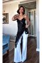 Lace Detailed Strappy Asymmetric Dress