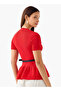 Crew Neck Peplum Top - 3