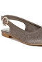 Women Glitter Slingback Flat Sandals in Bronze - 4