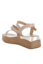 Women Chunky Flatform Sandals in Beige - 3