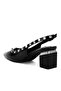 Women Stud Embellished Slingback Sandals in Black - 3