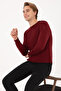 Men's Regular Fit Crew Neck Burgundy Sweater 50307827-Vr014 - 3