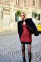 Women's Knitwear Foil Coated Sparkling V-Neck Shiny Long Mercerized Sweater - 4