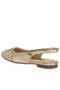 Women Metallic Square Toe Flat Slingbacks in Gold - 3